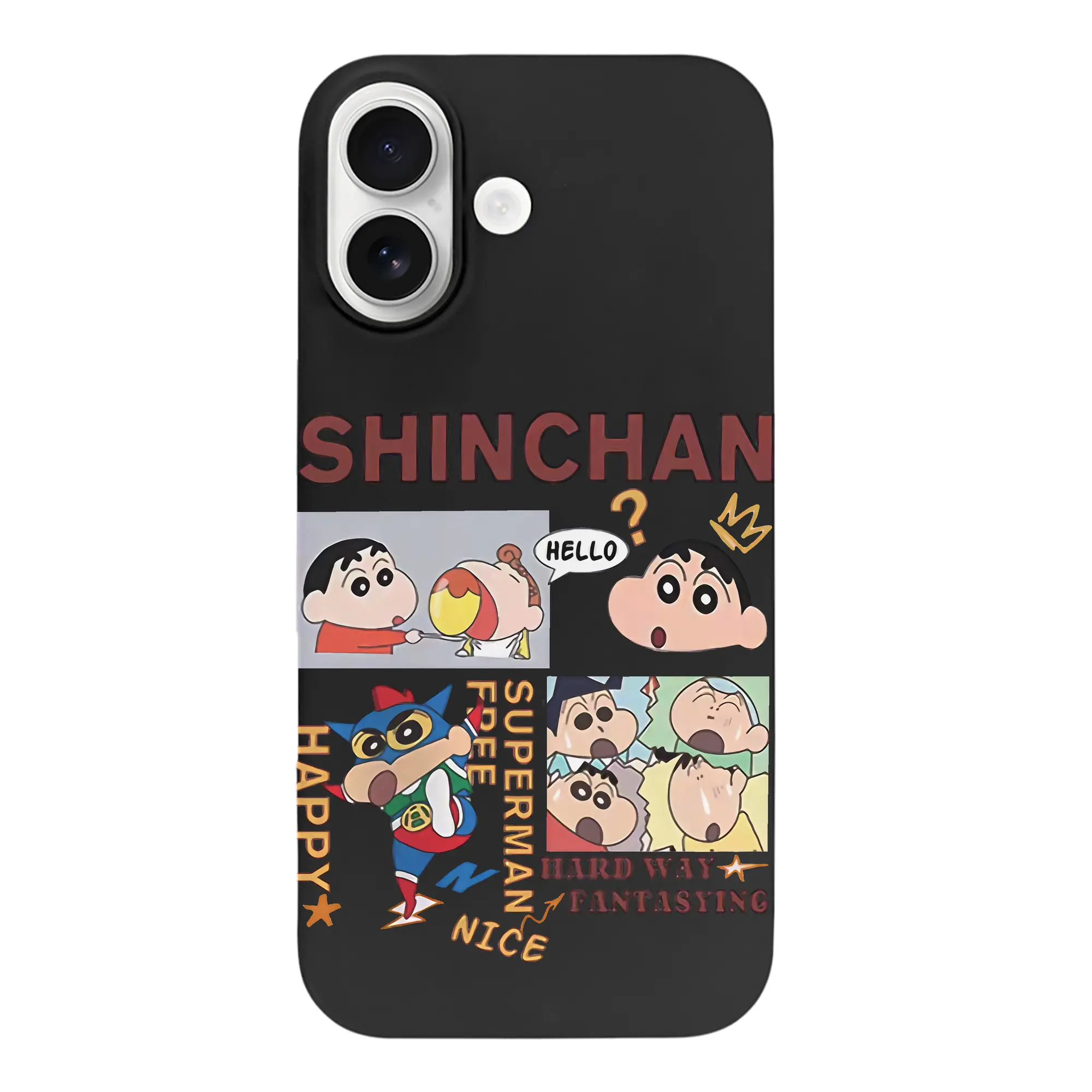 クレヨンしんちゃん グッズ 野原 しんのすけ - iPhone 17 シリーズ シリコンケース 薄型 耐衝撃 指紋防止 ソフトタッチカバー 精密フィット 傷防止 保護ケース iPhone 17/17 Air/17 Pro/17 Pro Max 対応